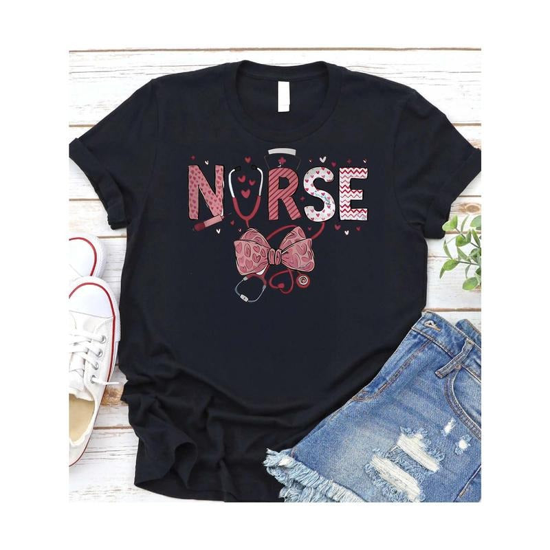 Black Pure - Cotton Women's T - Shirt: Playful Nurse