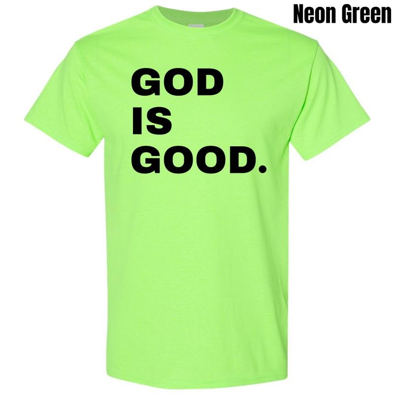 Black Stacked God Is Good Gildan Short Sleeve T-Shirt 'NLB' Hoodie, Sweatshirt | HypeDripTees.com