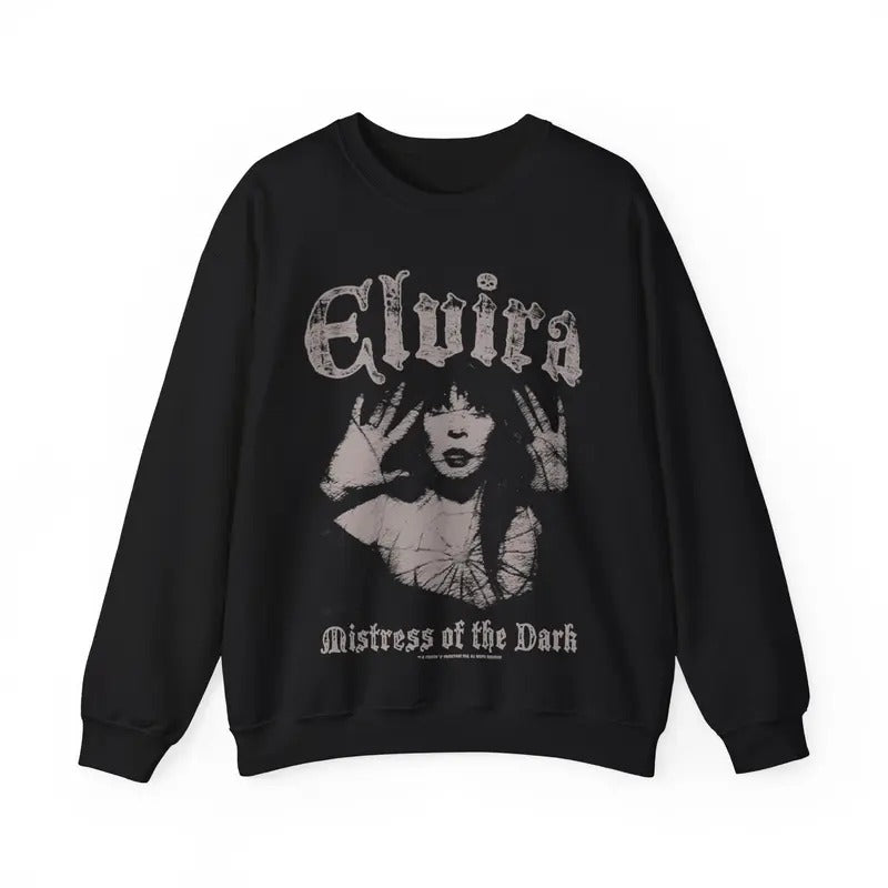Black Sweatshirt Elvira Mistress of Darkness Unisex Collection T-Shirts, Hoodie | HypeDripTees.com