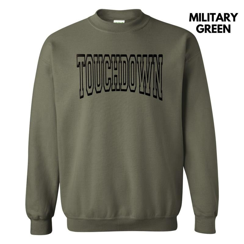 Black Touchdown PUFF Sweatshirt T-Shirts, Hoodie | HypeDripTees.com