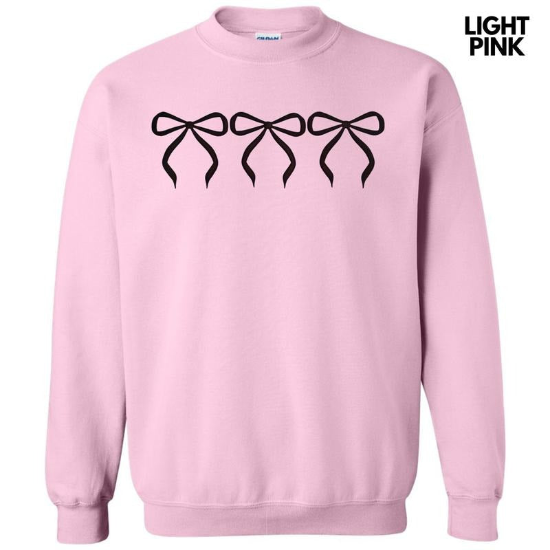Black Triple Bows Puff Sweatshirt T-Shirts, Hoodie | HypeDripTees.com