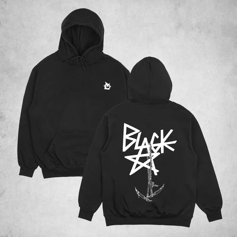 Blackstar X Chain Scythe - Soul Eater Oversize Hoodie T-shirt Hoodies & Sweatshirts | HypeDripTees.com