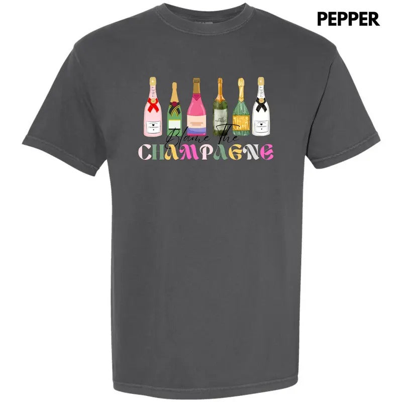 Blame The Champagne Comfort Colors T-Shirt 'NLB' Hoodie, Sweatshirt | HypeDripTees.com