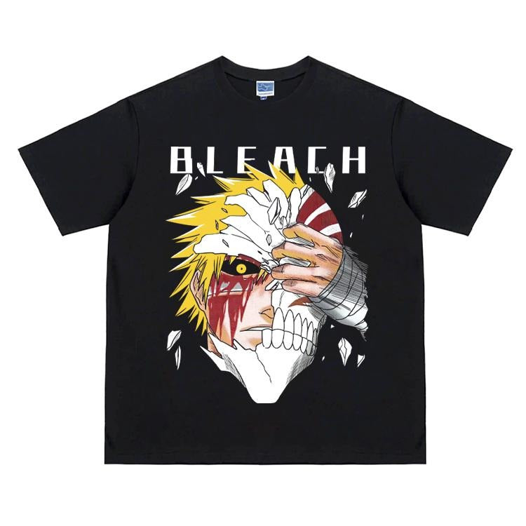 Bleach "Hollowfication Reversed" Vintage Oversized Tee Anime T-shirt 100% Cotton Original Design Men's Top for Fans...