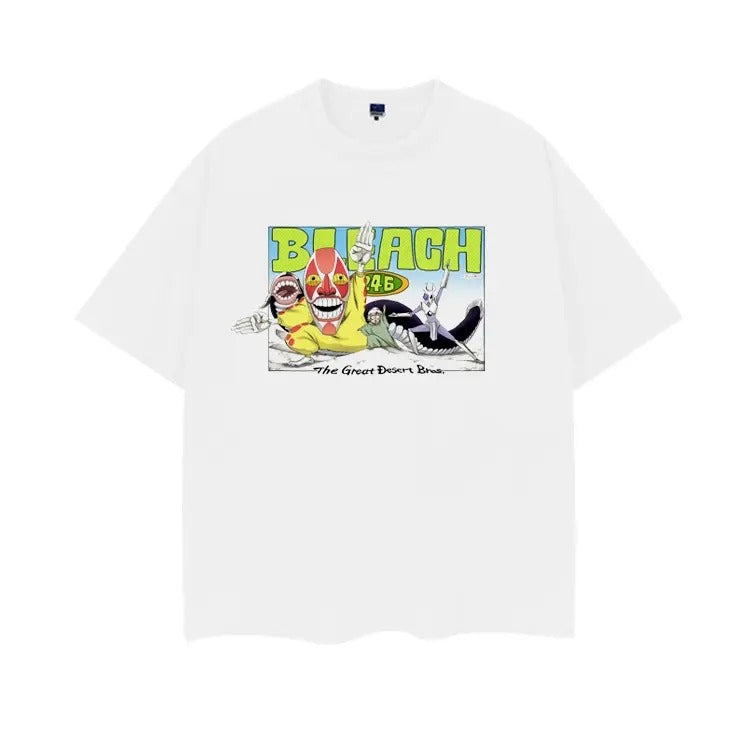Bleach "The Great Desert Bros" Vintage Oversized Tee Anime T-shirt 100% Cotton Original Design DTG Printing men gifts...