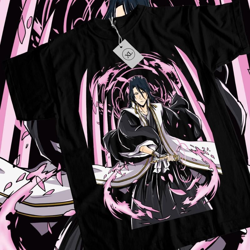 Bleach Anime T-Shirt & Sweatshirt, Byakuya Kuchiki Graphic Tee, Anime Manga Lover Gifts Ball Cotton Hoodie | HypeDripTees.com