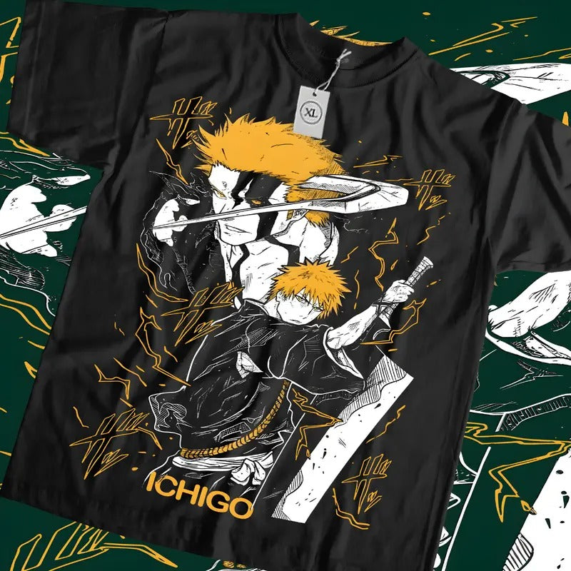 Bleach Anime T-Shirt & Sweatshirt, Horn Of Salvation Ichigo Graphic Tee, Anime Manga Lover Gifts Hoodie | HypeDripTees.com