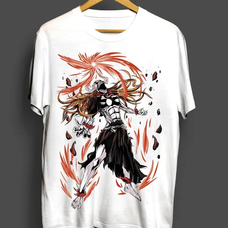 Bleach Ichigo Kurosaki T-shirt Manga Strip Horror Anime Gift Shirt Tee All Size Hoodie, Sweatshirt | HypeDripTees.com