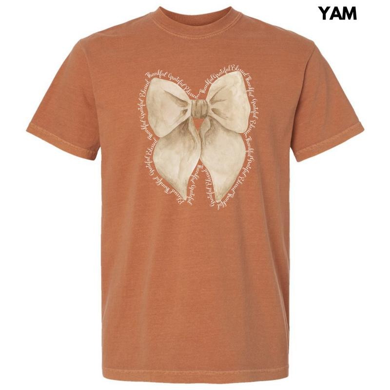 Blessed Beige Bow Comfort Colors T-Shirt 'NLB' Hoodie, Sweatshirt | HypeDripTees.com