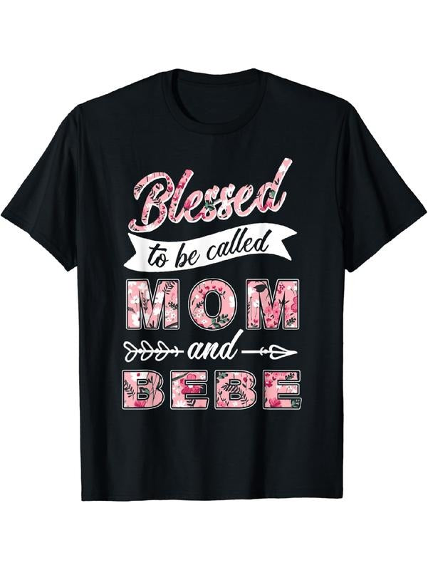 Blessed To Be Called Mom And Bebe Grandma Gifts T-Shirt Cotton Fit Hoodie, Sweatshirt | HypeDripTees.com