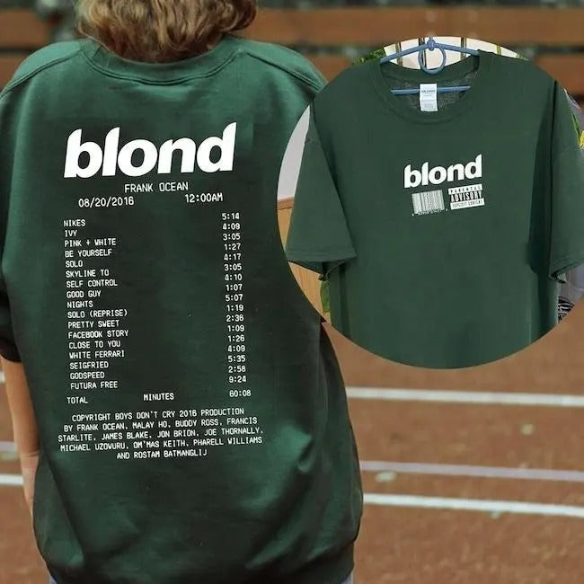 Blond Tracklist Music Songs 2 Sides Sweatshirt, Unisex Songs Tee for Fans Hoodie | HypeDripTees.com