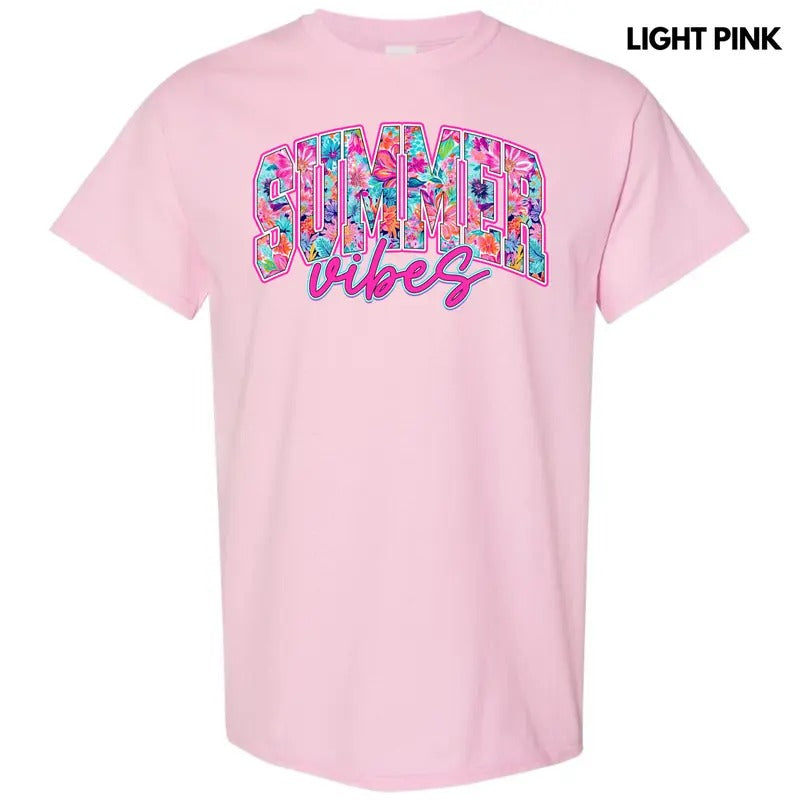 Blooming Summer Vibes Gildan Short Sleeve T-Shirt 'NLB' Hoodie, Sweatshirt | HypeDripTees.com