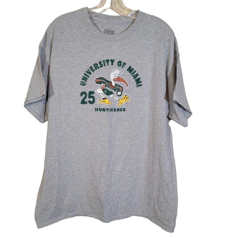 Blue 84 Men's University of Miami T-Shirt Crew Neck GrayUnisex T-shirt Sweatshirt Hoodie 21 | HypeDripTees.com