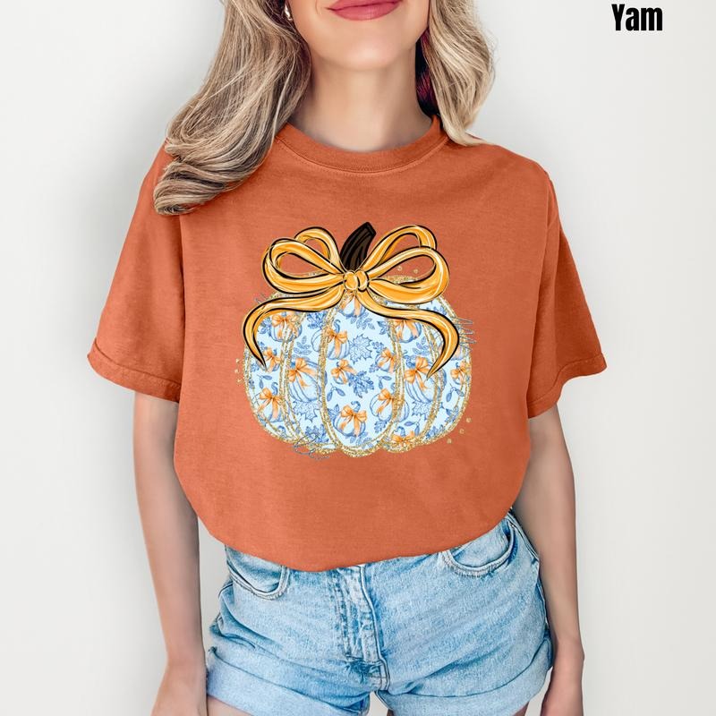 Blue Autumn Pumpkin Comfort Colors T-Shirt 'NLB' Hoodie, Sweatshirt | HypeDripTees.com