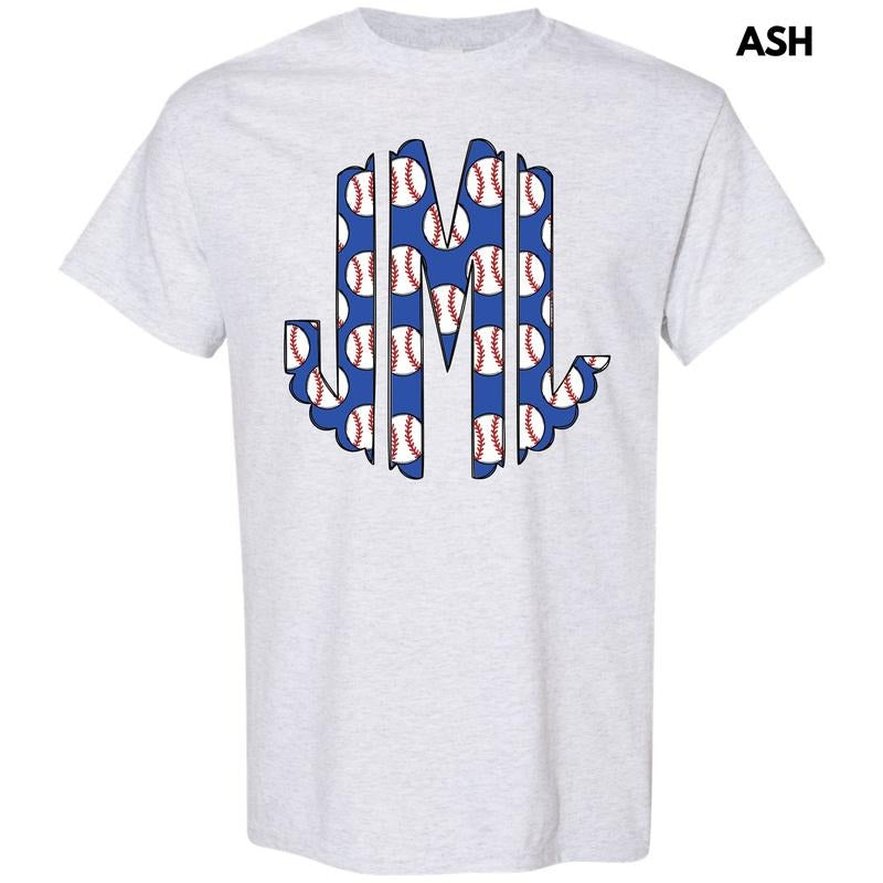 Blue Baseball Monogram Gildan Short Sleeve T-Shirt 'NLB' Hoodie, Sweatshirt | HypeDripTees.com
