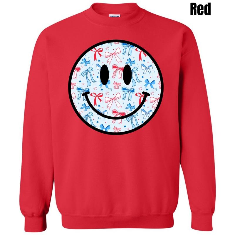 Blue Bows USA Happy Face Sweatshirt 'NLB' T-Shirts, Hoodie | HypeDripTees.com