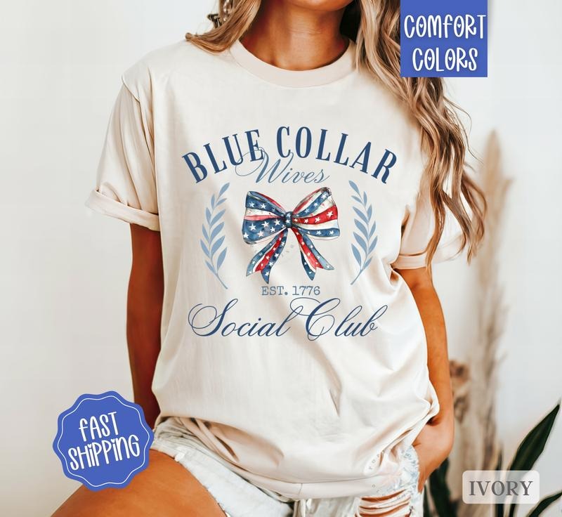 Blue Collar Wife Shirt Comfort Colors Blue Collar Wives Social Club Tshirtstyle{N002}2 T-Shirts, Hoodie, Sweatshirt