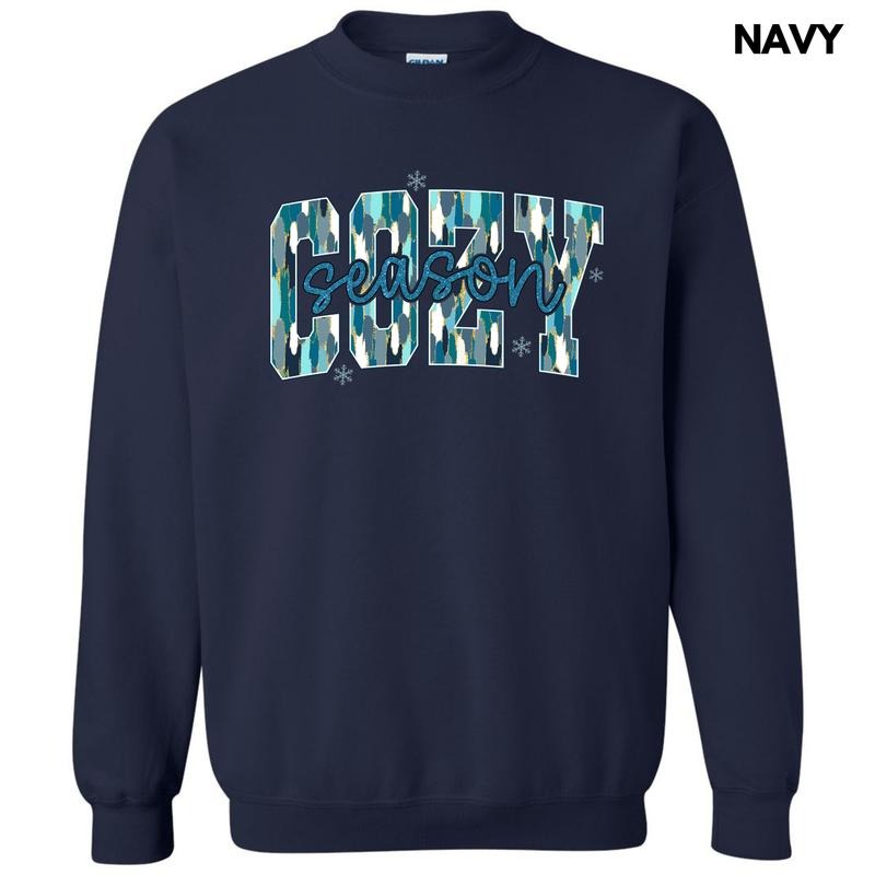 Blue Cozy Season Sweatshirt 'NLB' T-Shirts, Hoodie | HypeDripTees.com
