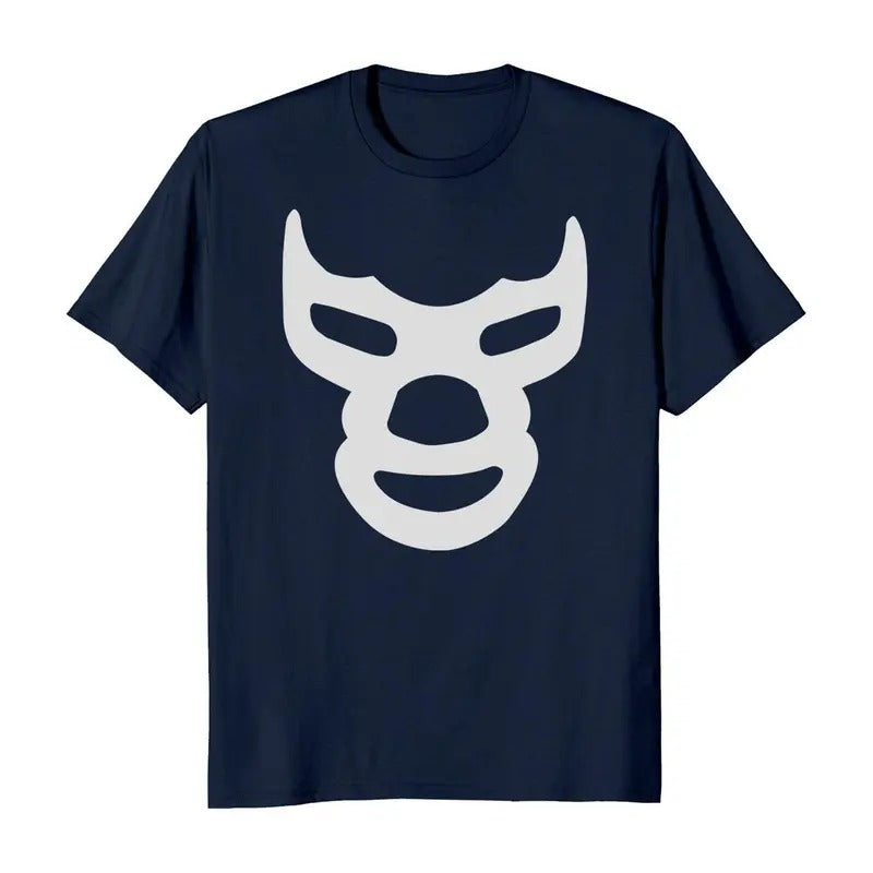 Blue Demon Lucha Libre Mexicana Wrestler Men's T-Shirt Casual Crewneck Hoodie, Sweatshirt | HypeDripTees.com