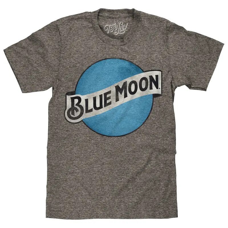 Blue Moon Color Logo T-Shirt - Gray Hoodie, Sweatshirt | HypeDripTees.com