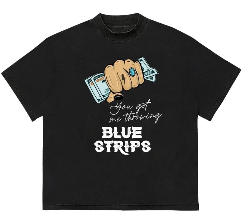 Blue Strips Jess.sieesie Murur.muph Gildan T-Shirt Trendy Game Day Gift Hoodie, Sweatshirt | HypeDripTees.com