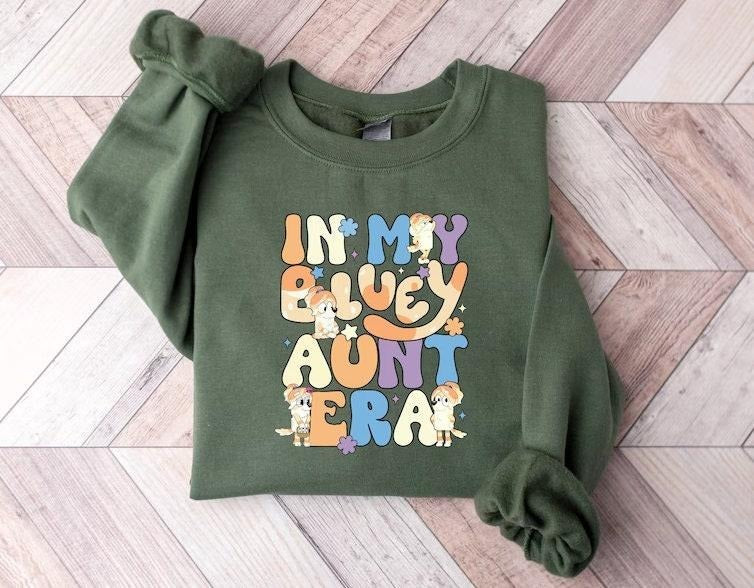 Bluey Aunt Era Shirt, Bluey Family Shirt, Bluey  sweater Hoodie, Sweatshirt | HypeDripTees.com