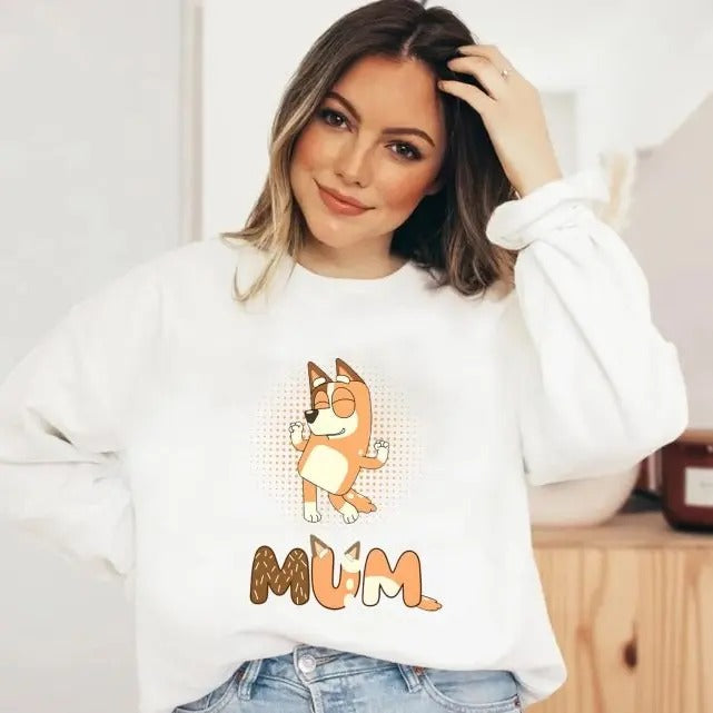 Bluey Bingo Mom Family Sweatshirt T Shirt Hoodie | HypeDripTees.com