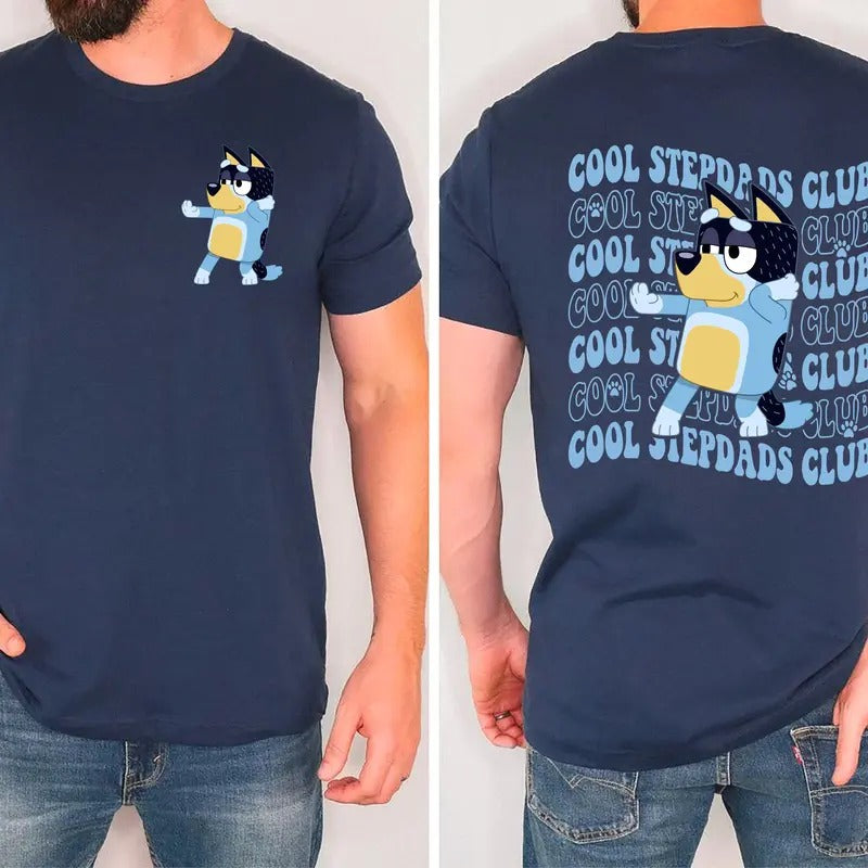 Bluey Cool Step Dad Club Shirt, Bandit Cool Dad Club Tshirt, Step Dad Sweatshirt, Bluey Father's Day Shirt, Dad Birthday...