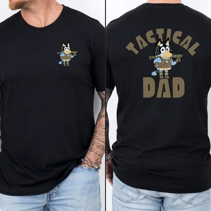 Bluey Dad Shirt - Military Dad - Gift for Toddler Dad - Bluey Shirt Dad - Bluey Shirt Adult - First Time Dad Gift