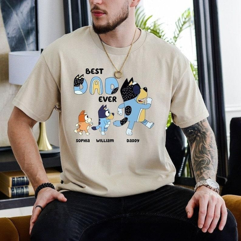 Bluey Dad Shirt, Best Dad Ever Bluey Shirt, Bluey Father's Day Shirt, Cool Dad Club Shirt, Dad Birthday Gift, Bluey...