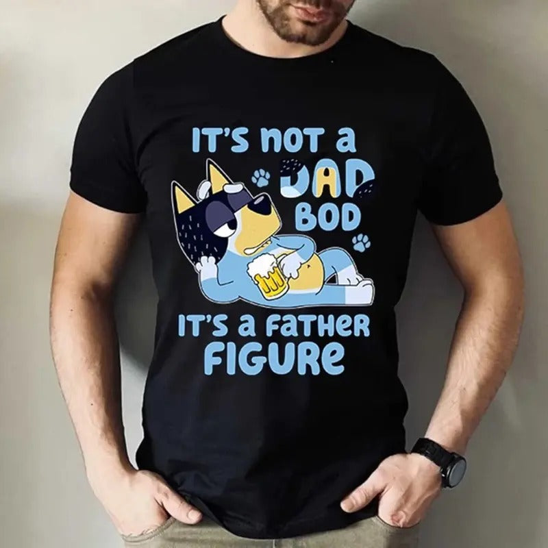 Bluey Dad Shirt, It's Not a Dad Bod It's a Father Figure T-Shirt, Bluey Family Shirt, Bluey Cartoon T-Shirt, Bluey...
