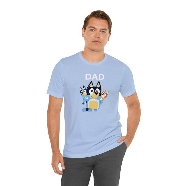 Bluey Dad TShirt, Bluey Dad Tee, Custom Bluey Shirt, Bandit Shirt Hoodie, Sweatshirt | HypeDripTees.com