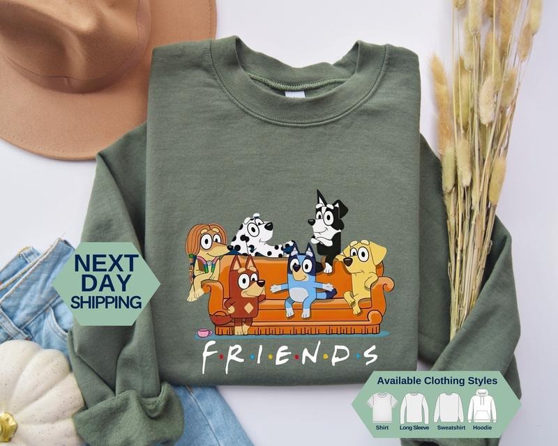 Bluey Family Shirt, Bluey Cartoon Shirt, Bluey Birthday Party  sweater Hoodie, Sweatshirt | HypeDripTees.com