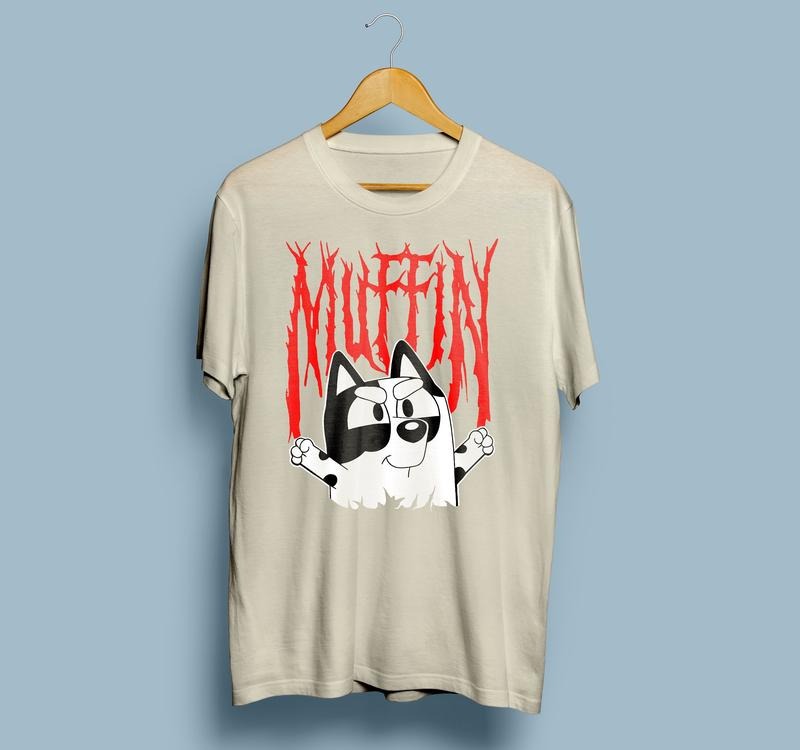 Bluey Muffin Metal Shirt, Muffin Emotions Shirt Hoodie, Sweatshirt | HypeDripTees.com