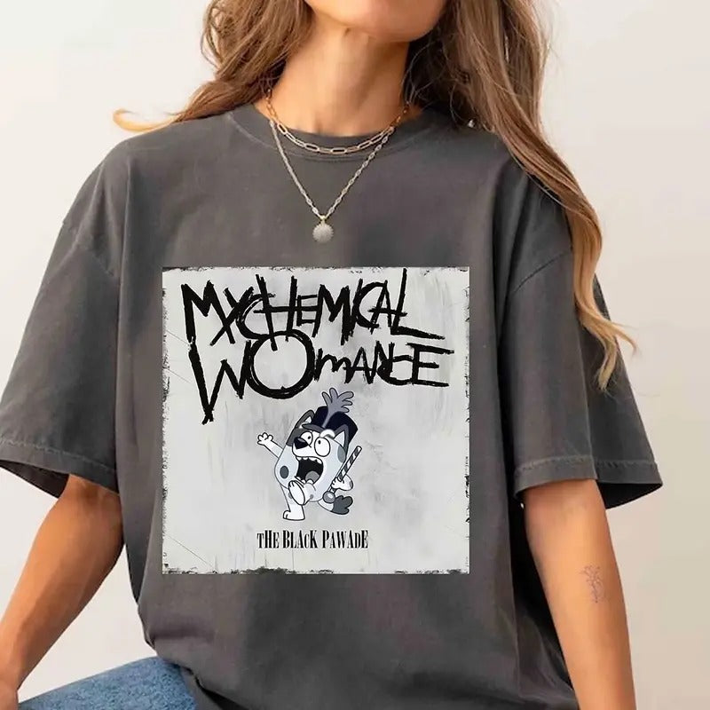 Bluey Muffin My Chemical Romance Shirt, Muffin My Chemical Romance Sweater, Blue Dog Tee, Bluey Cartoon T-Shirt Shirt |...