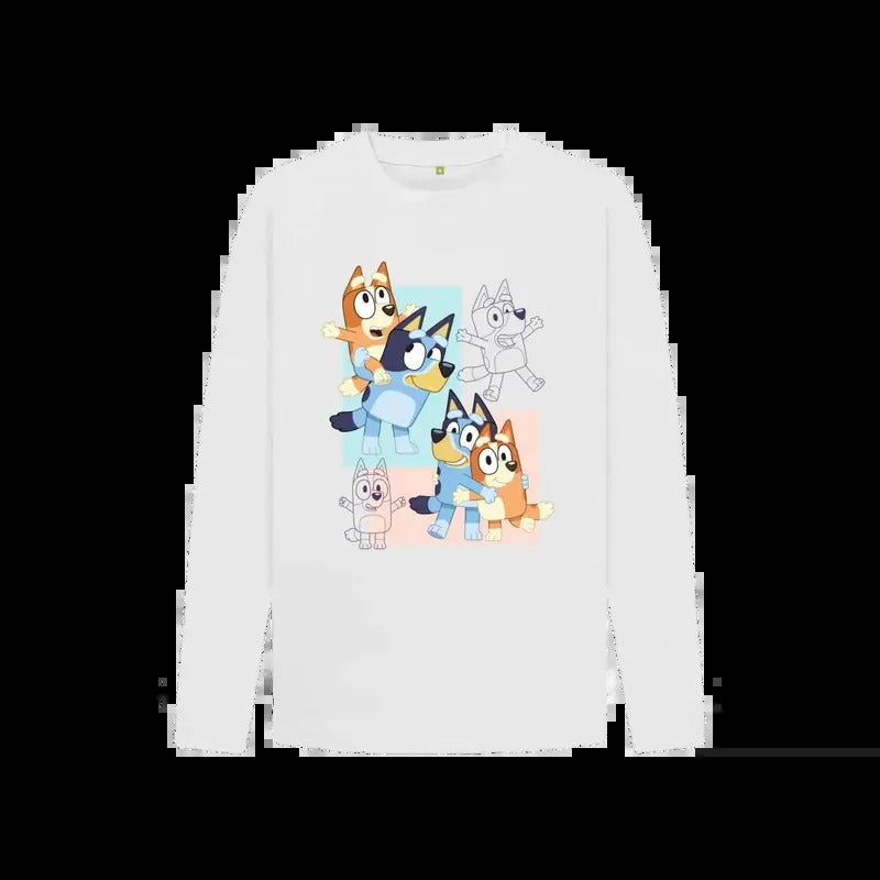 Bluey and Bingo Long Sleeve T-shirt Hoodie, Sweatshirt | HypeDripTees.com