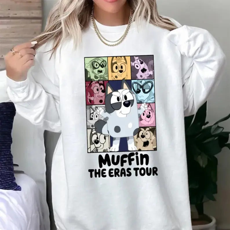 Blueyy Muffin Eras Tour Shirt, Muffin Bluey Shirt, Muffin T-Shirt, Sweatshirt, Hoodie, Muffin, Bluey Shirt | HypeDripTees.com
