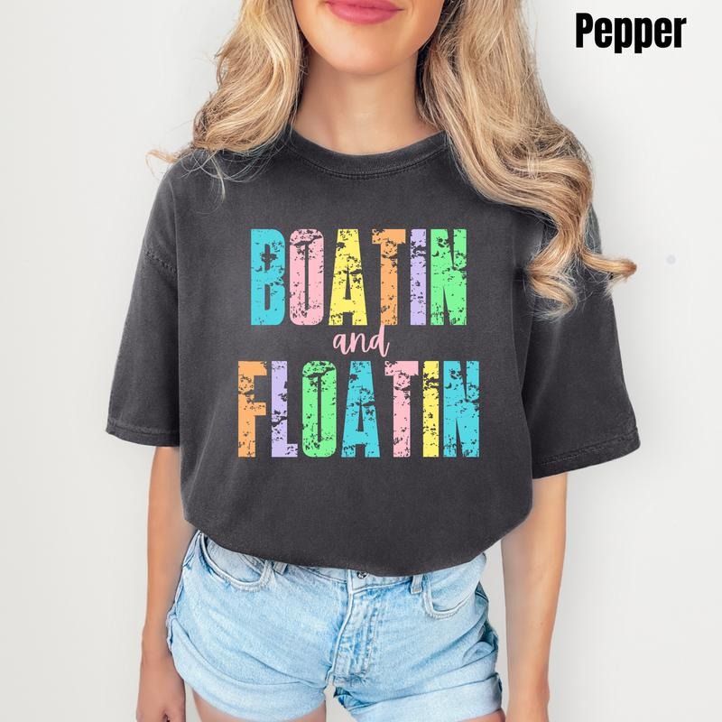 Boatin & Floatin Comfort Colors T-Shirt 'NLB' Hoodie, Sweatshirt | HypeDripTees.com