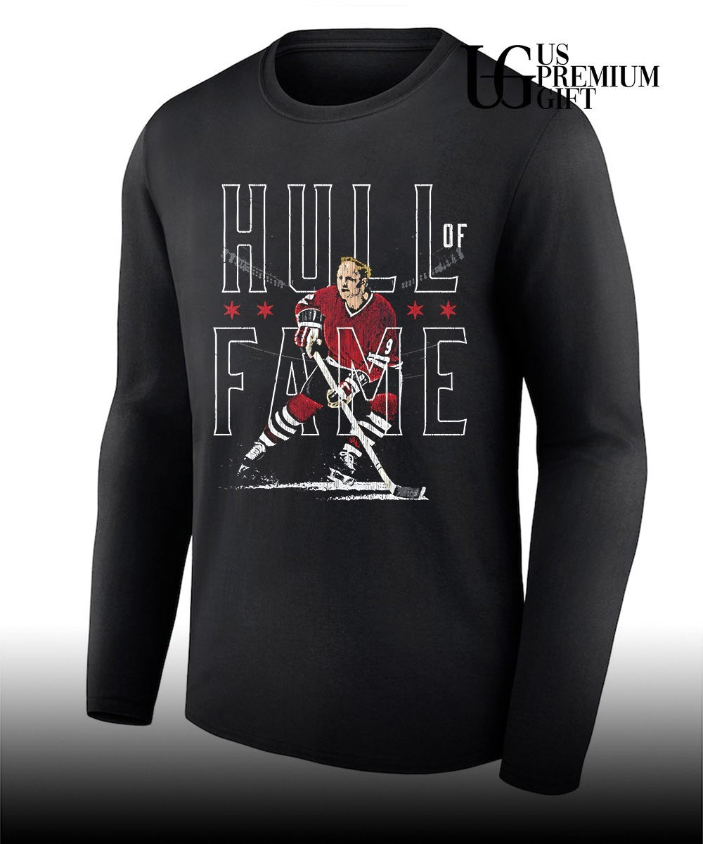 Bobby Hull Chicago Hull Of Fame Chicago Blackhawks hockey signature shirt