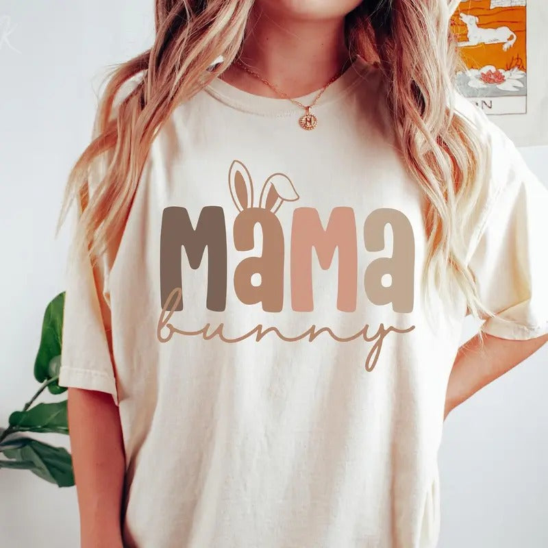 Boho Mama Bunny Easter Cute Easter Mama shirt Mama T-shirt Top Womenswear Hoodie, Sweatshirt | HypeDripTees.com