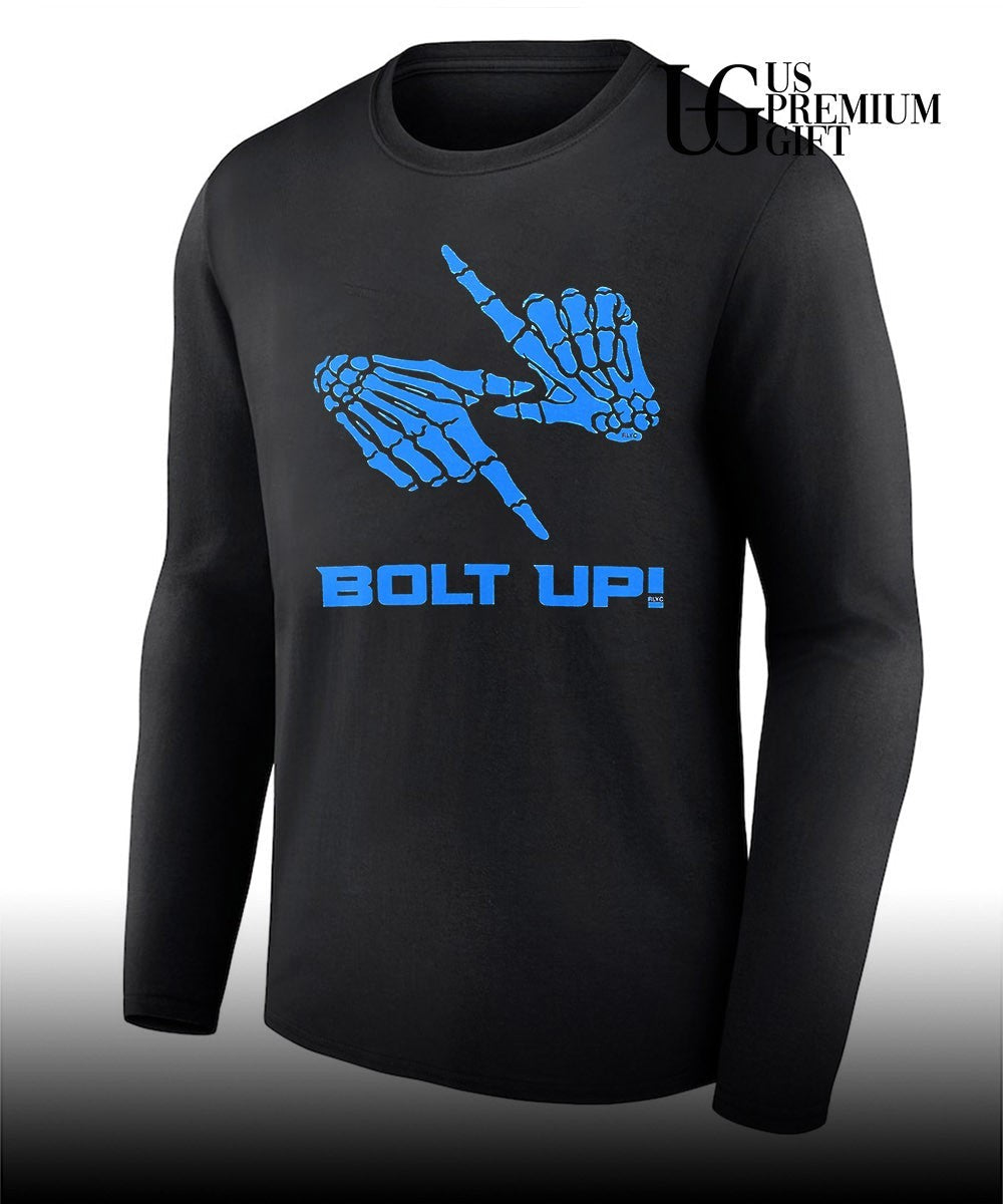 Bolt Up skeleton hands shirt