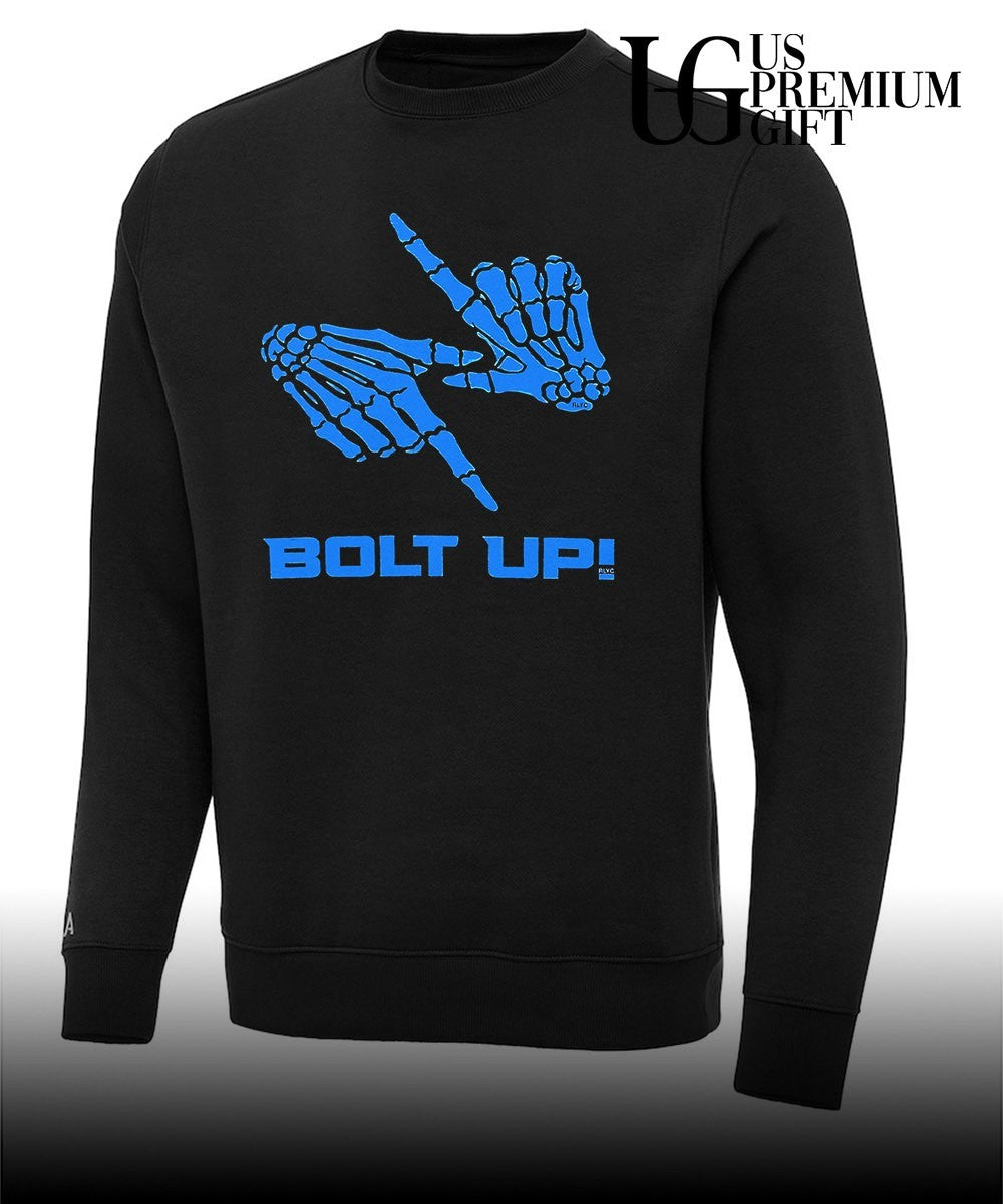 Bolt Up skeleton hands shirt