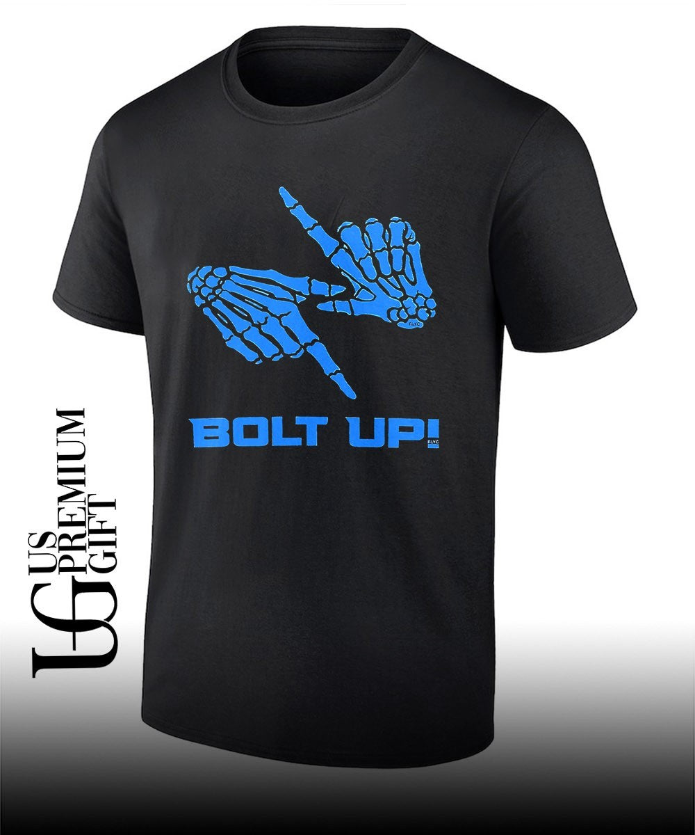 Bolt Up skeleton hands shirt