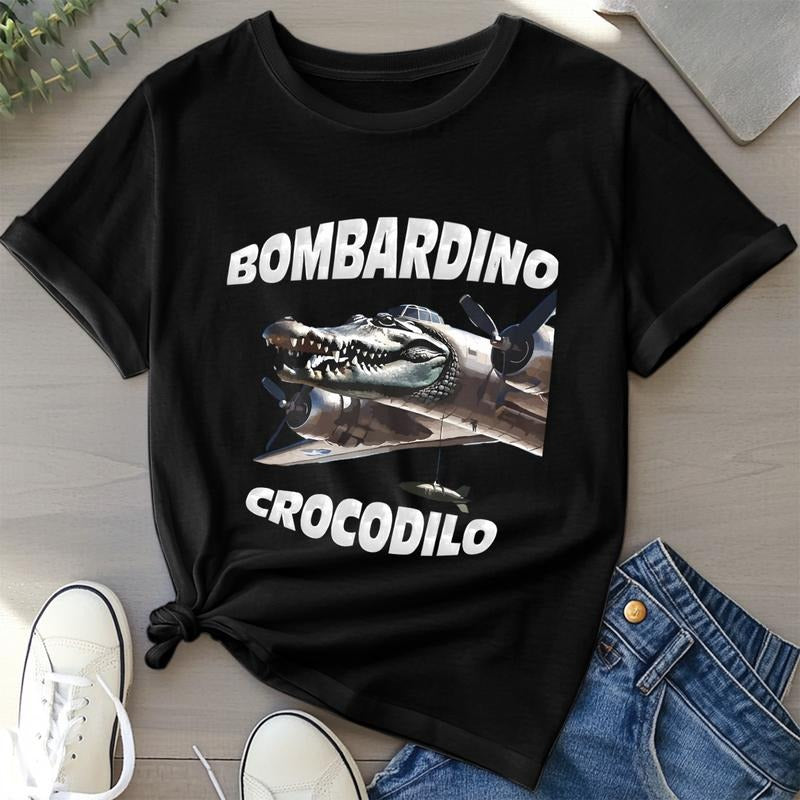 Bombardino Crocodilo Funny Brain Rot shirt, Bootleg Rap Tee, Meme Shirt, Crocodile Tee, Trending Tee 25522 Menswear Top...