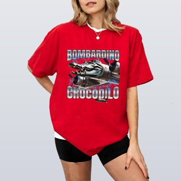 Bombardino Crocodilo T-shirt Machine Washable Graphic Design Cotton Gift For Her Hoodie, Sweatshirt | HypeDripTees.com