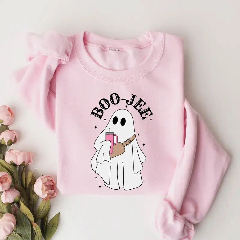 Boo Jee Sweatshirt, Halloween Ghost Sweatshirt, Boo Jee Shirt, Boo-Jee Halloween Shirt, Boo Shirt, Spooky Ghost Shirt,...