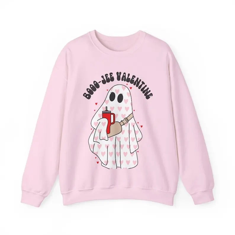 Boo-Jee Valentine Sweatshirt, Ghost Shirt, Valentine Sweatshirt, HL94 Hoodie | HypeDripTees.com