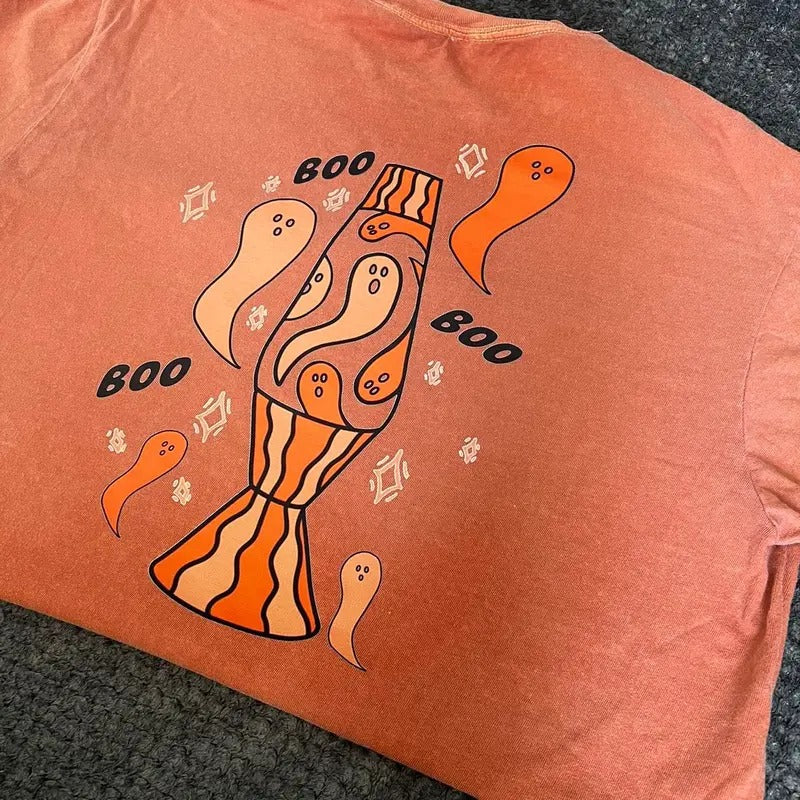 Boo Lava Lamp Comfort Colors Tshirt Hoodie, Sweatshirt | HypeDripTees.com