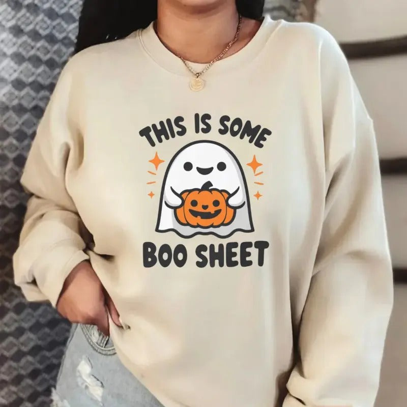 Boo Sweatshirt , Sarcastic Sweatshirt , Ghost Shirt ,This Is Some Boo Sheet Sweatshirt Bundlle, Funny Halloween...