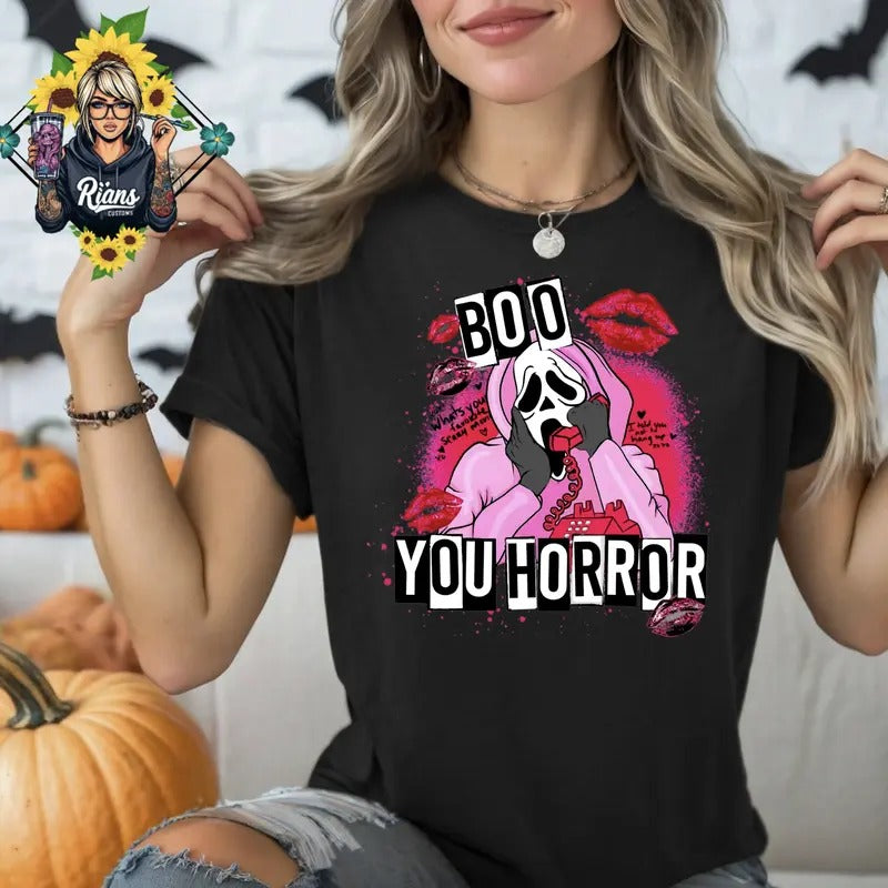 Boo You Horror Unisex Comfort Colors Tshirt Hoodie, Sweatshirt | HypeDripTees.com